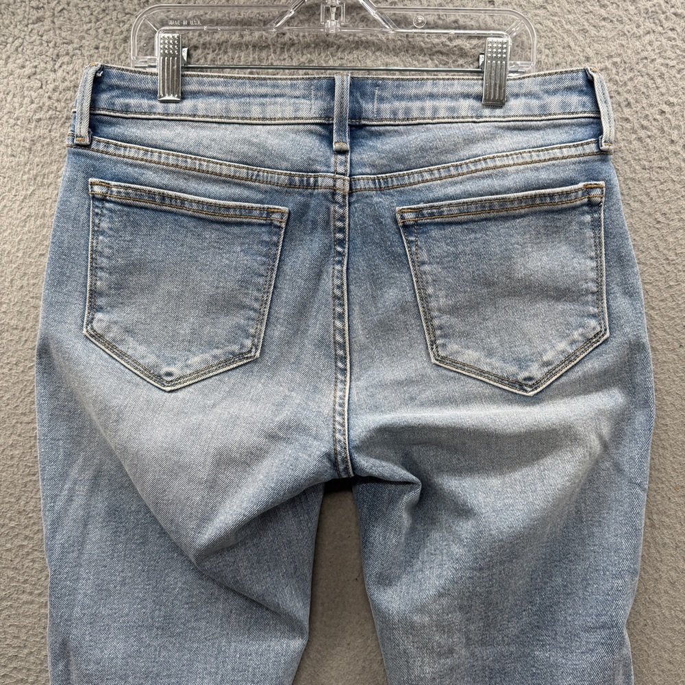 Driftwood Indie Jeans Women’s Size W27 Flared Crop Patchwork Raw Hem Boho Hippie - Picture 14 of 16